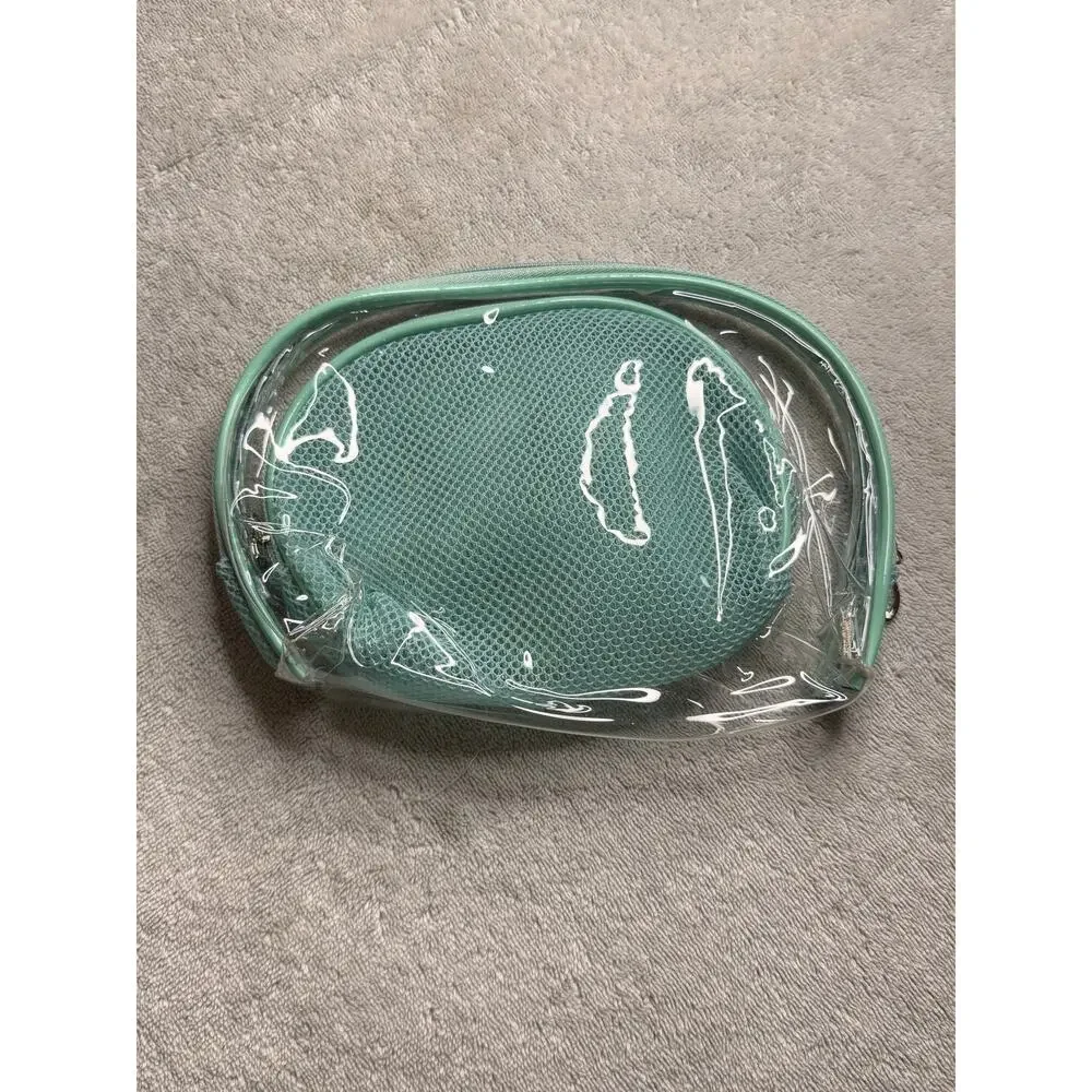 Toiletries Travel make up bag set of 2 sturdy one transparent one breathable